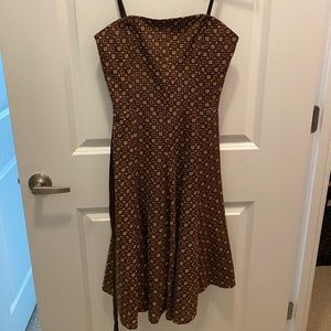 BCBG Maxazria Brown & Gold Dress